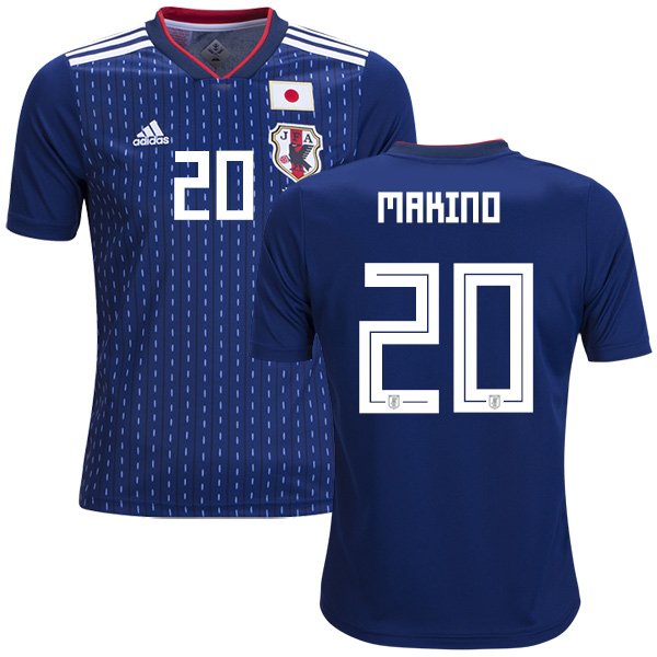 Japan #20 Makino Home Kid Soccer Country Jersey